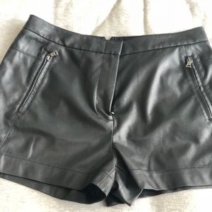 Black Leather Shorts